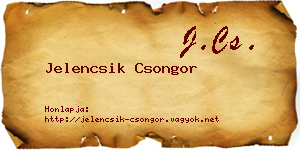 Jelencsik Csongor névjegykártya