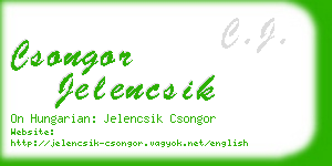 csongor jelencsik business card